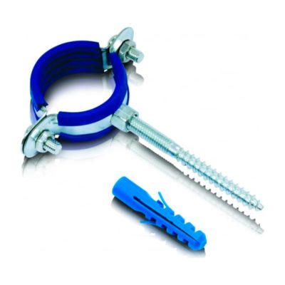 Хомут канализационный с дюбелем в стену Д50 мм