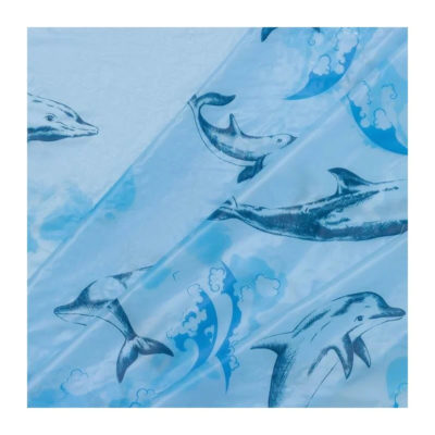 Штора д/ванной (занавес) п/этилен 180*180 голубая