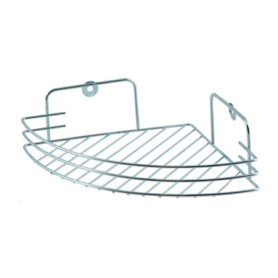 ПОЛКА ДЛЯ ВАННОЙ УГЛОВАЯ 19*19*6СМ ХРОМ