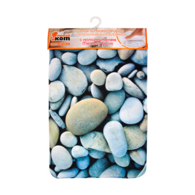 Коврик для ванной "Галька" 60*40см (микрофибра) "Рыжий кот"