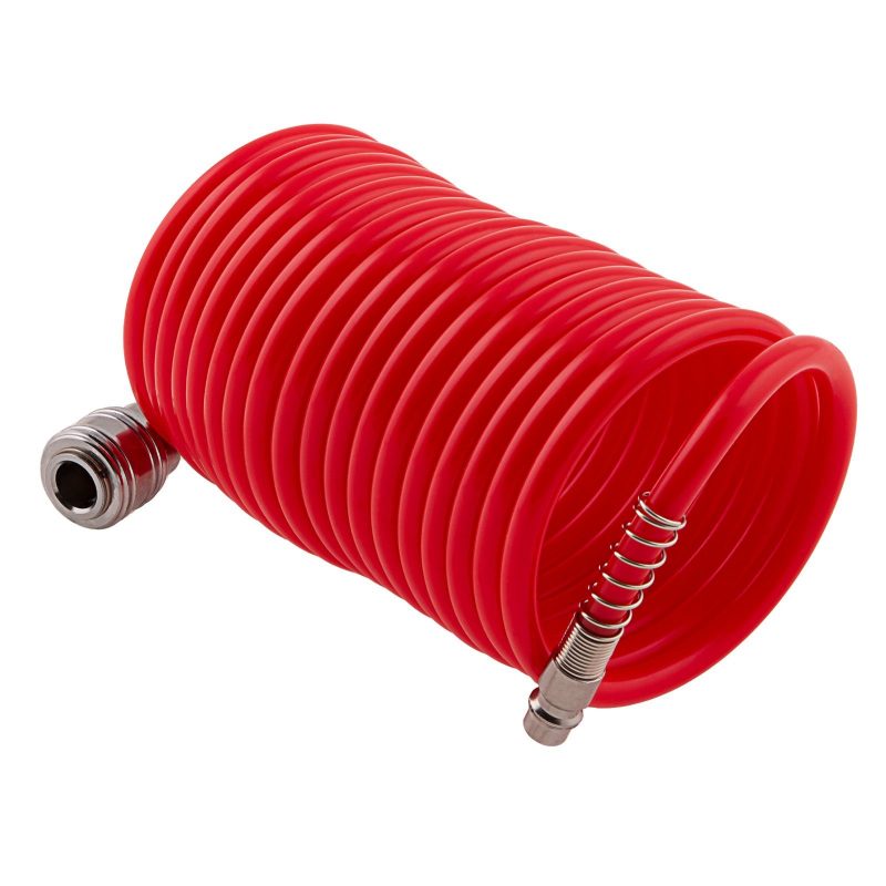 Пневмо Шланг спиральный воздушный 5м. Matrix 6мм внутр.-8мм внешн. с быстросъем соед.