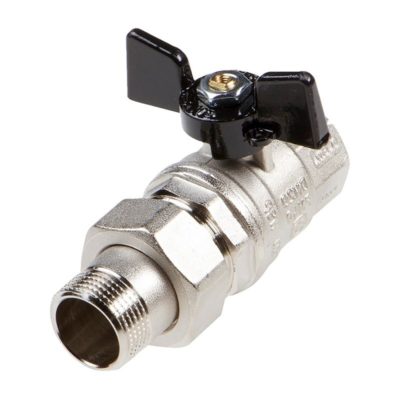 Кран шаровый с американкой 3/4 ручка латунь