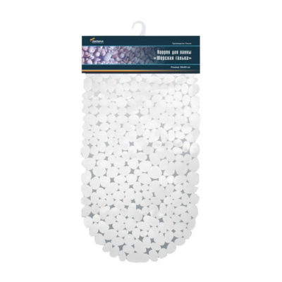 Коврик для ванны "Морская галька" 36*69см. в ассортименте