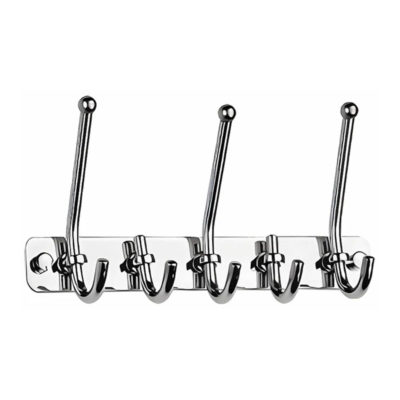 Вешакла (планка) д/ванной настенная с 5 неподв. крючками хром HB201-5 Haiba