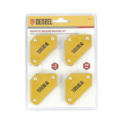 Набор из 4 магнитных фиксаторов д/сварочных работ//Denzel