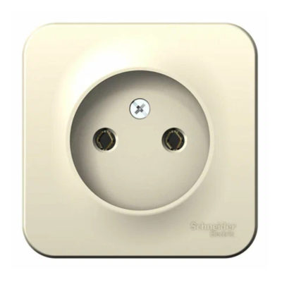 Розетка ОП с/з без шторок 16А 250В молочный BLANCA