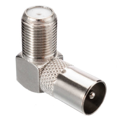 Разъем гнездо ТВ-гнездо F угловой