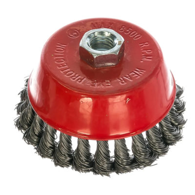 Щетка метал. "чашка" жесткая проволока 65 мм М14