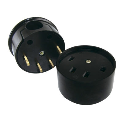 Разъем д/плит ОП розетка+вилка 32А 380В (4 конт) черный