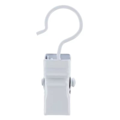 Зажим для крепления штор с крючком (20 шт.) белый