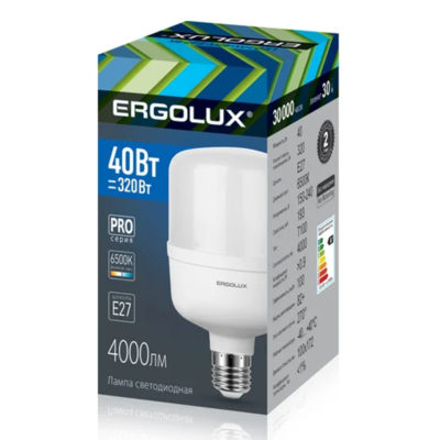 Ergolux LED-HW-40W-E27-4K Эл.лампа светодиод. 40Вт 4500К