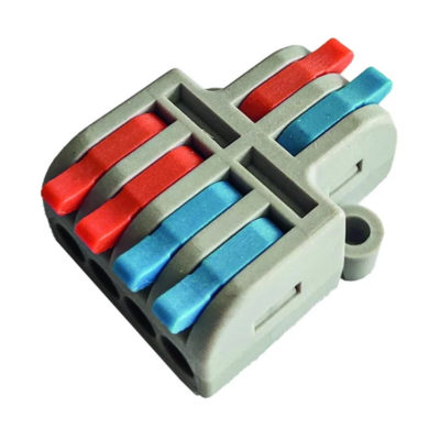 Клемма строительно-монтажная с рычажками проходная 2-4 пол.