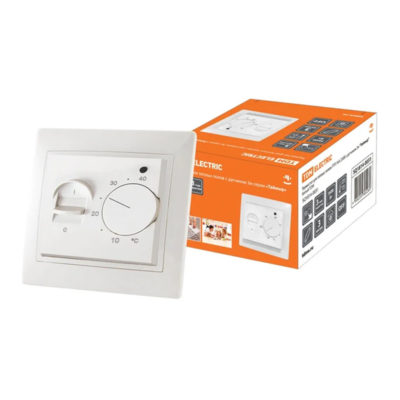 Термостат для теплых полов ТТП 16А 250В с датчиком 3м "Таймыр" белый