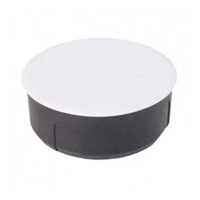 Коробка установочная черная расп. для с/п д. 60мм в.40мм круглая с плоской крышкой ТУСО