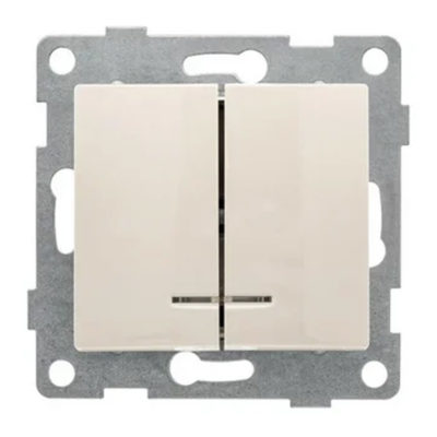 Механизм выключателя 2СП 10А с/и кремовый Ugra GUSI