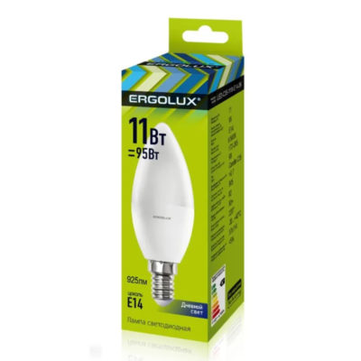 Ergolux LED-C35-11W-E14-3K Лампа светод. свеча 11Вт Е14 3000К
