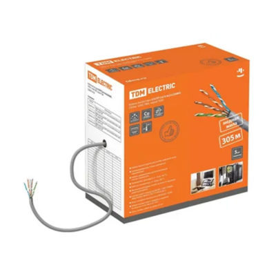 Кабель витая пара 4*2*23AWG серый (305 м)