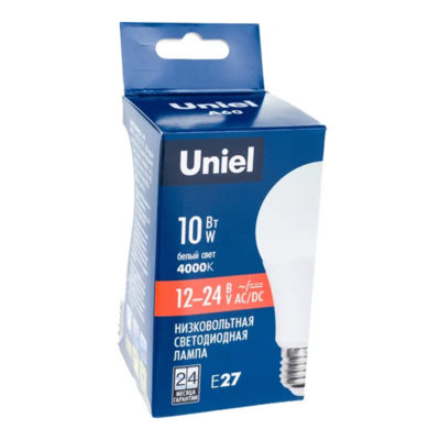 LED-A60-10W/NW/E27/FR/12-24V PLO55WH Лампа светодиодная. 12-24В