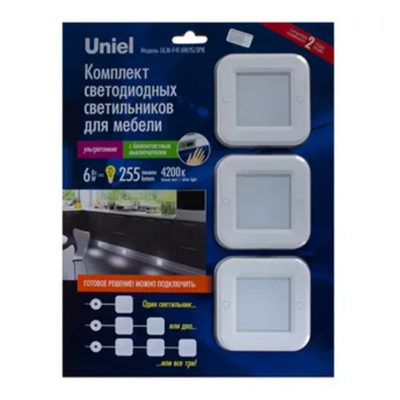 ULM-F41-6W/4200K/DIM SENSOR IP20 WHITE Светильник светодиодный накладной