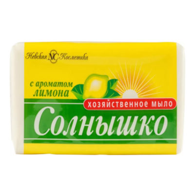 Мыло хозяйственное Солнышко Лимон 140 г