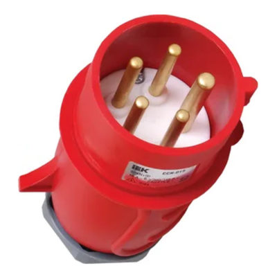 Вилка силовая HT-025 переносная 32A 380V 3P+PE+N IP44 IEK (1/10)