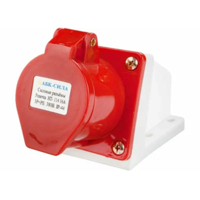 Розетка силовая HT-114 стационарная 16A 380V 3P+PE IP44 IEK (1/10)