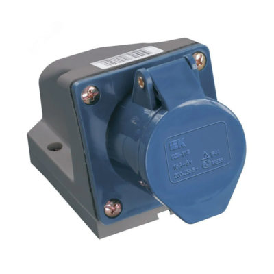 Розетка силовая HT-123 стационарная 32A 220V 2P+E IP44 IEK (1/10)