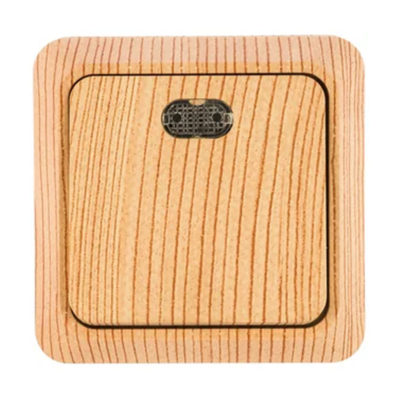 Выключатель 1ОП сосна с подсветкой ОЛИМП UNIVersal (10/200)