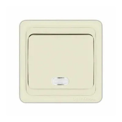 Выключатель 1СП слоновая кость ВАЛЕРИ UNIVersal с подсветкой