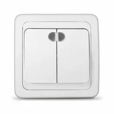 Выключатель 2СП белый с подсветкой ВАЛЕРИ UNIVersal (10/200)