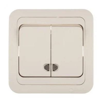 Выключатель 2СП слоновая кость ВАЛЕРИ UNIVersal (10/100)
