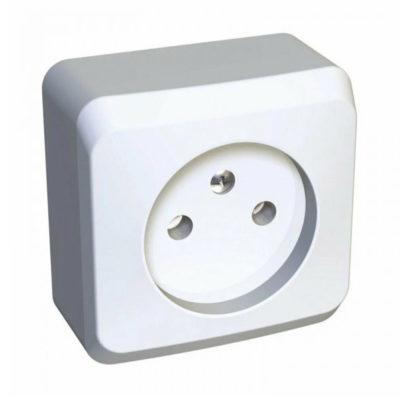 Розетка 1ОП б/з белая Этюд Schneider Electric (25/200)