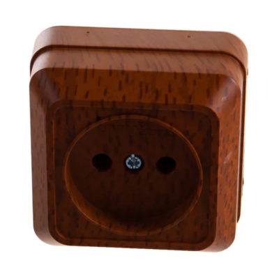 Розетка 1ОП б/з бук ОЛИМП UNIVersal (10/100)