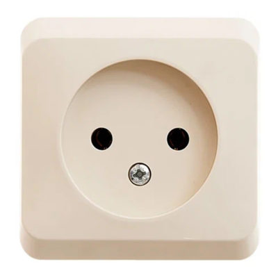 Розетка 1ОП б/з кремовая Этюд Schneider Electric (25/200)