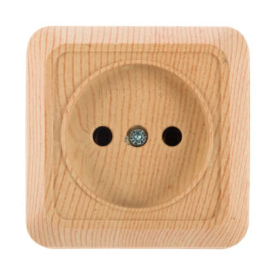 Розетка 1ОП б/з сосна ОЛИМП UNIVersal (10/200)