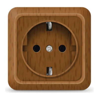 Розетка 1ОП с/з бук ОЛИМП UNIVersal (10/100)