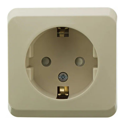 Розетка 1ОП с/з кремовая со шторками Этюд Schneider Electric (17)