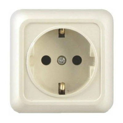 Розетка 1ОП с/з слоновая кость ОЛИМП UNIVersal (10/200)