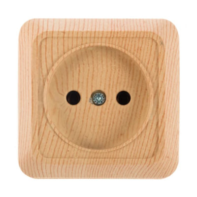 Розетка 1ОП с/з сосна ОЛИМП UNIVersal (10/200)