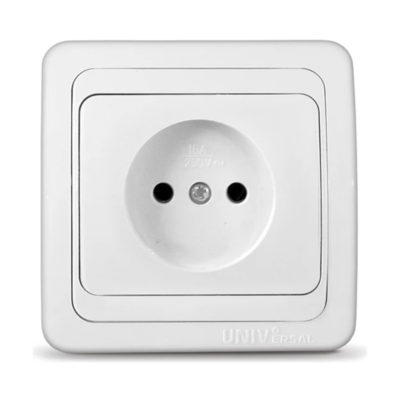 Розетка 1СП б/з белая ВАЛЕРИ UNIVersal (10/200)