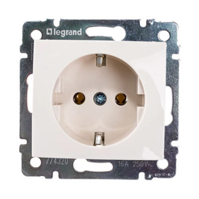 Розетка 1СП с/з слоновая кость (механизм) Valena Legrand (10/100)