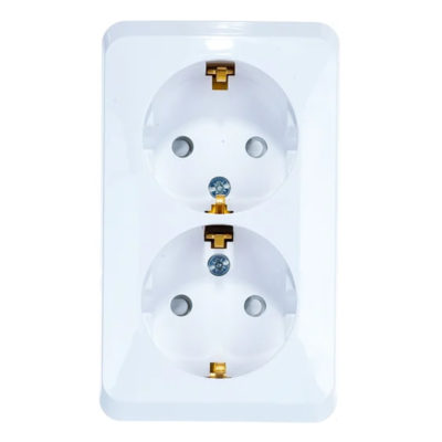 Розетка 2ОП c/з белая со шторками Этюд Schneider Electric (16/96)