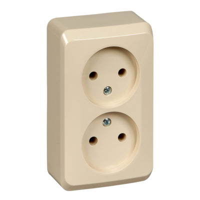 Розетка 2ОП б/з кремовая Этюд Schneider Electric (16/128)