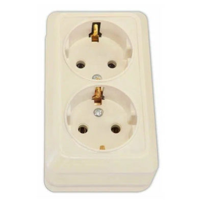 Розетка 2ОП с/з слоновая кость ОЛИМП UNIVersal (10/200)