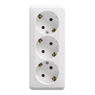 Розетка 3ОП с/з белая Этюд Schneider Electric (9/72)