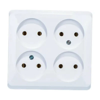 Розетка 4ОП б/з белая Этюд Schneider Electric (16/96)