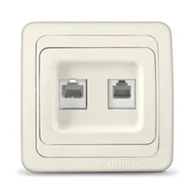 Розетка компьютерная и телефонная белая ВАЛЕРИ UNIVersal (10/100)