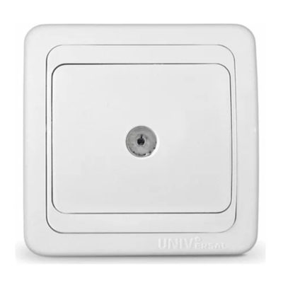Розетка телевизионная белая ВАЛЕРИ UNIVersal (10/100)