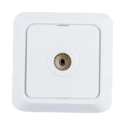 Розетка телевизионная белая ОЛИМП UNIVersal (10/100)