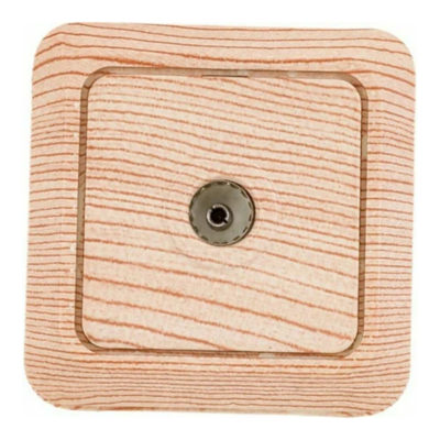 Розетка телевизионная сосна ОЛИМП UNIVersal (10/100)